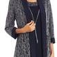 Conjunto de 2 peças de jaqueta e vestido com colar feminino R &amp; M Richards, azul, tamanho 16