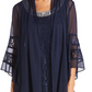 Vestido e jaqueta de renda femininos R&amp;M Richards, 2 peças, azul, tamanho 16