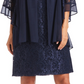 Vestido e jaqueta de renda femininos R&amp;M Richards, 2 peças, azul, tamanho 16