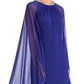 Vestido de capa com enfeites femininos R &amp; M Richards, azul, tamanho 14