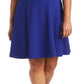 Vestido curto feminino Morgan &amp; Company, azul, com ombros descobertos, tamanho 14W