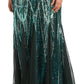 Vestido longo feminino com lantejoulas e contas, verde, tamanho 18W, da R&amp;M Richards