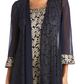 Vestido e jaqueta de renda femininos R &amp; M Richards, azul, tamanho 10