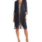 Vestido e jaqueta de renda femininos R &amp; M Richards, azul, tamanho 12