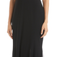 Vestido de sereia com detalhes em malha Morgan &amp; Co. para mulheres, preto, tamanho 6