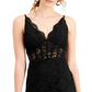 Vestido sem mangas com corpete de renda feminino Morgan &amp; Co., preto, tamanho 5