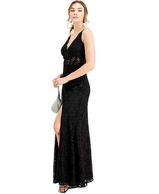 Vestido sem mangas com corpete de renda feminino Morgan &amp; Co., preto, tamanho 13
