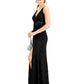 Vestido sem mangas com corpete de renda feminino Morgan &amp; Co., preto, tamanho 15
