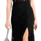 Vestido sem mangas com corpete de renda feminino Morgan &amp; Co., preto, tamanho 15