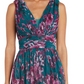 Vestido plissado com estampa floral feminino Nightway, azul, tamanho 4