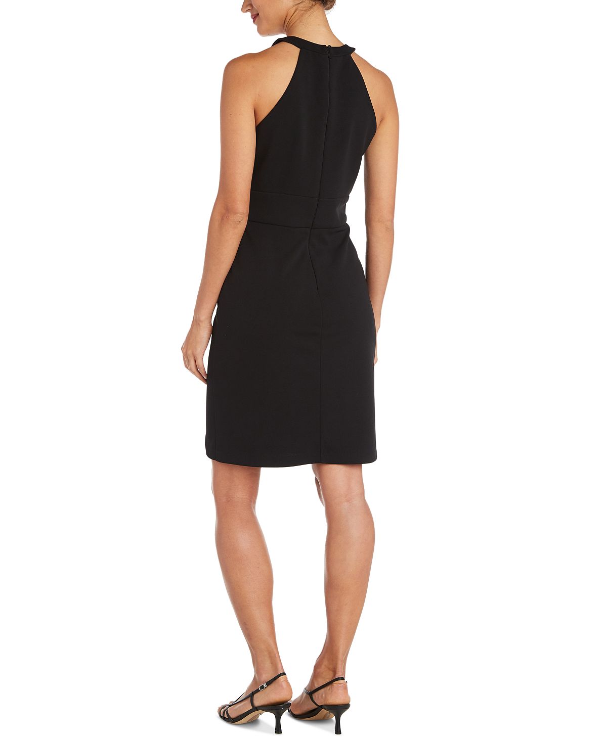 Vestido tubinho de renda Nightway feminino, preto, tamanho 8