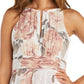 Vestido curto feminino R &amp; M Richards com decote em V e alças finas, marrom, tamanho 6, pequeno
