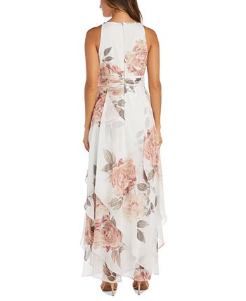 Vestido curto feminino R &amp; M Richards com decote em V e alças finas, marrom, tamanho 6, pequeno