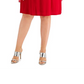 Vestido feminino R &amp; M Richards com manga de chiffon e strass, tamanho 20W, vermelho
