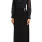 Vestido envelope feminino Nightway Jacquard Faux, preto, tamanho 8