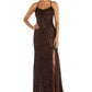 Vestido de noite feminino com lantejoulas vermelho tamanho 4
