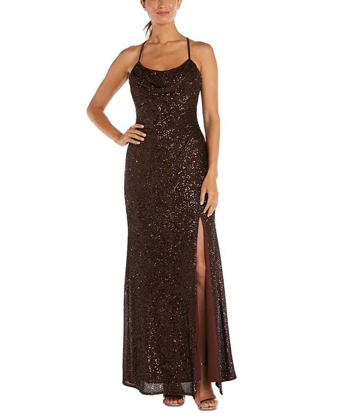 Vestido de noite feminino com lantejoulas vermelho tamanho 4