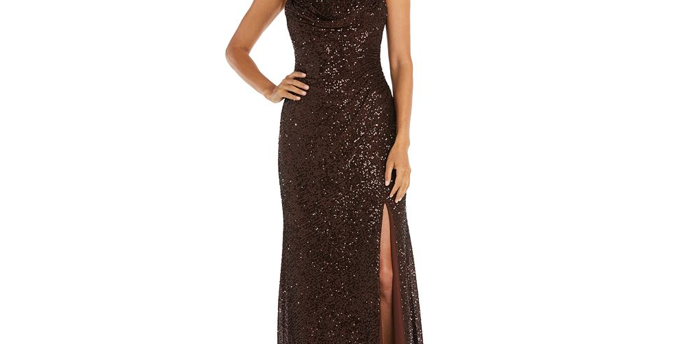 Vestido de noite feminino com lantejoulas vermelho tamanho 4