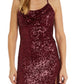 Vestido de noite feminino com lantejoulas vermelho tamanho 10