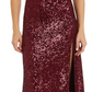 Vestido de noite feminino com lantejoulas vermelho tamanho 10