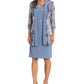 R &amp; M Richards Jaqueta e vestido estampados femininos, 2 peças, cinza, tamanho 10