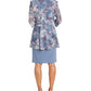 R &amp; M Richards Jaqueta e vestido estampados femininos, 2 peças, cinza, tamanho 10