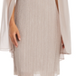 Vestido feminino R &amp; M Richards com sobreposição de capa e bainha marrom, tamanho 12, pequeno