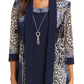 Conjunto de 2 peças de jaqueta e vestido estampado feminino R &amp; M Richards, azul, tamanho 8, pequeno