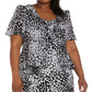Jaqueta e vestido femininos R &amp; M Richards com amarração frontal, pretos, tamanho 20W