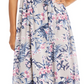 Vestido envelope falso com mangas esvoaçantes R &amp; M Richards feminino, marrom, tamanho 14, pequeno