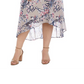 Vestido envelope falso com estampa floral e mangas esvoaçantes R &amp; M Richards feminino, marrom, tamanho 20W