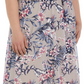 Vestido envelope falso com estampa floral e mangas esvoaçantes R &amp; M Richards feminino, marrom, tamanho 20W