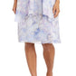 Vestido feminino com estampa floral R&amp;M Richards, roxo, tamanho 16