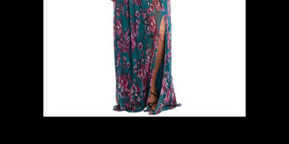 Vestido feminino Nightway com decote em V e estampa floral, preto, tamanho 4, pequeno