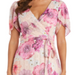 Vestido feminino Nightway com babados, alto e baixo, rosa, tamanho 4