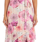 Vestido feminino Nightway com babados, alto e baixo, rosa, tamanho 4