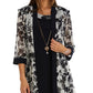 Conjunto de jaqueta e vestido estampado feminino R &amp; M Richards, azul, tamanho 6