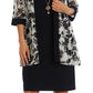 Conjunto de jaqueta e vestido estampado feminino R &amp; M Richards, azul, tamanho 6