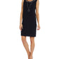 R &amp; M Richards Vestido Feminino Estampado com Colar Azul Tamanho 14