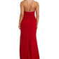 Vestido de festa feminino Nightway com babados e decote halter, vermelho, tamanho 12