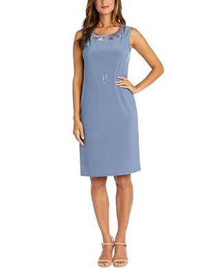 R &amp; M Richards 2 peças estampadas jaqueta e vestido colar cinza tamanho 18