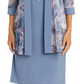 R &amp; M Richards 2 peças estampadas jaqueta e vestido colar cinza tamanho 18