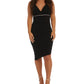 Vestido de coquetel feminino Nightway com detalhes em preto, tamanho 22W