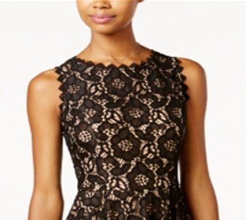 Vestido de festa curto sem mangas feminino City Studios Flare, preto, tamanho 7