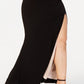 Vestido curto feminino City Studios com fenda e ombros de fora, preto, tamanho 22W