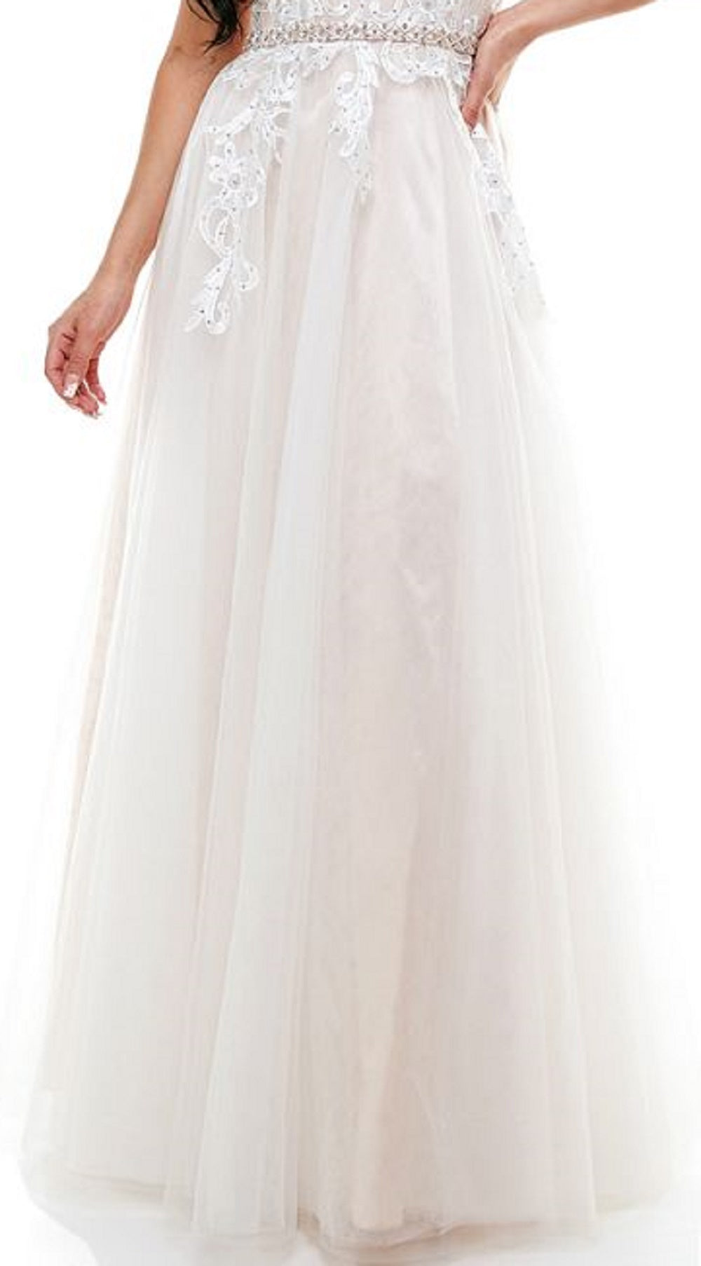 Diga sim ao baile de formatura - Vestido bordado júnior branco tamanho 7