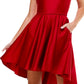 Vestido City Studios Junior de um ombro só, justo e evasê, vermelho, tamanho 5