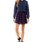 Vestido suéter Kingston Junior em camadas, azul, tamanho XS