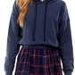 Vestido suéter Kingston Junior em camadas, azul, tamanho XS
