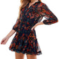 Vestido-camisa com estampa floral infantil City Studios azul tamanho grande